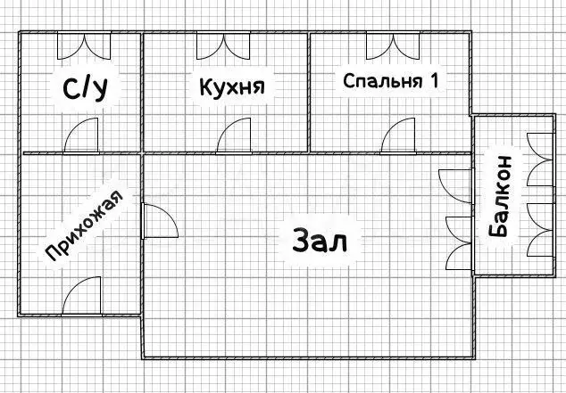 2-к. квартира, 35 м, 3/3 эт. - Фото 1