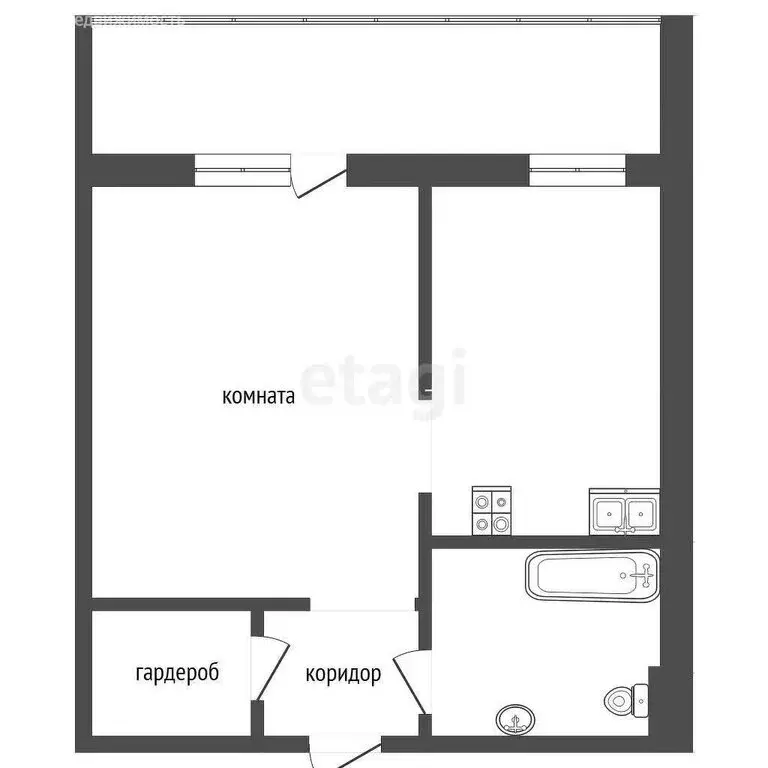 Квартира-студия: Тюмень, улица Евгения Богдановича, 11/3 (35.9 м) - Фото 1