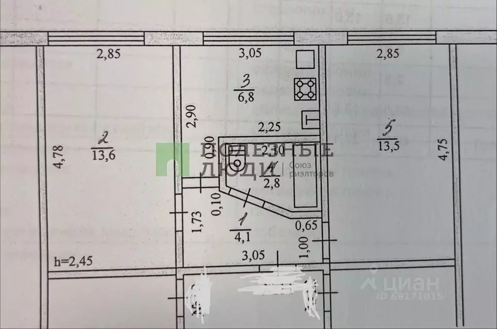 2-к кв. Орловская область, Свердловский район, Змиевка городское ... - Фото 2