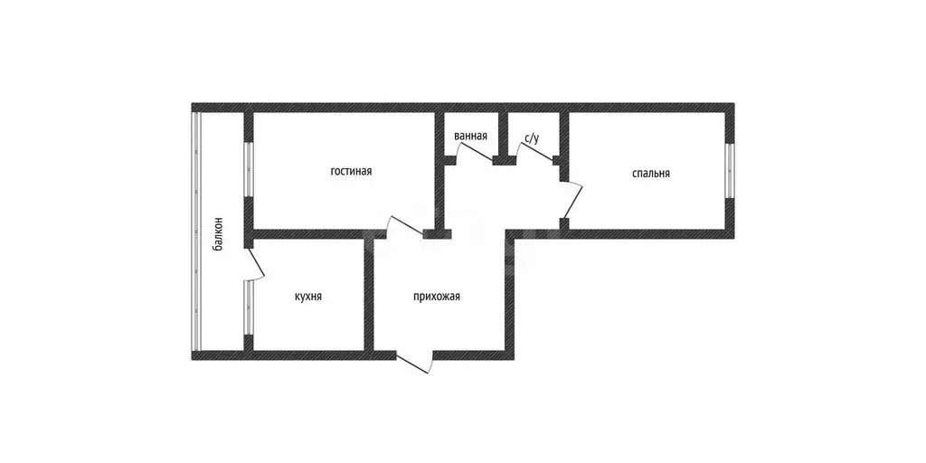 2-комнатная квартира: Арсеньев, Садовая улица, 8 (52.1 м) - Фото 1