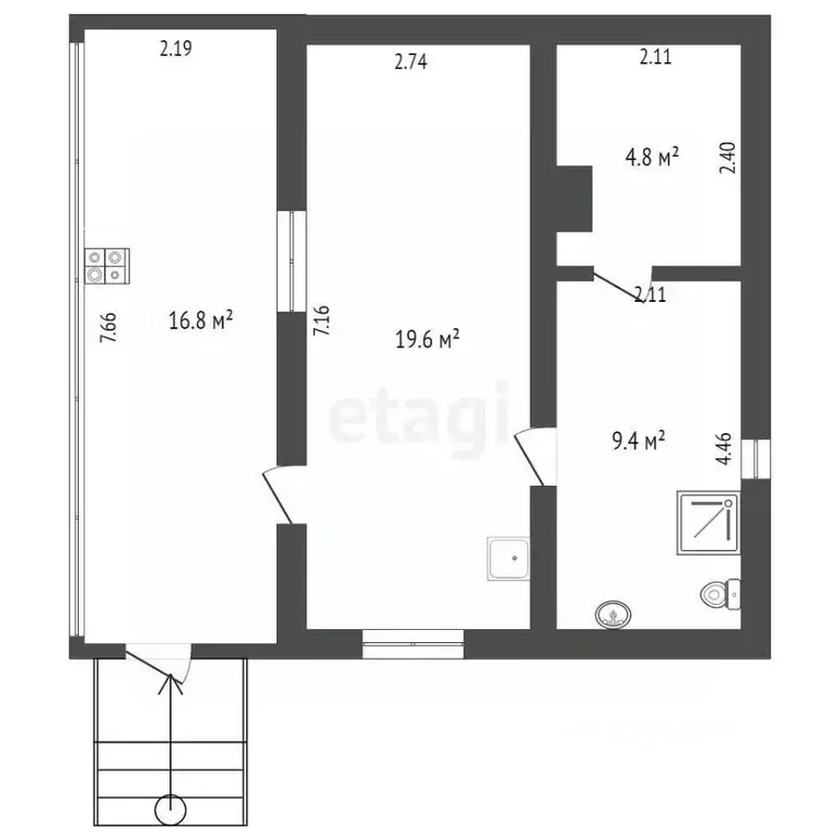 Дом в Ямало-Ненецкий АО, Новый Уренгой проезд Ялтинский, 27 (70 м) - Фото 2