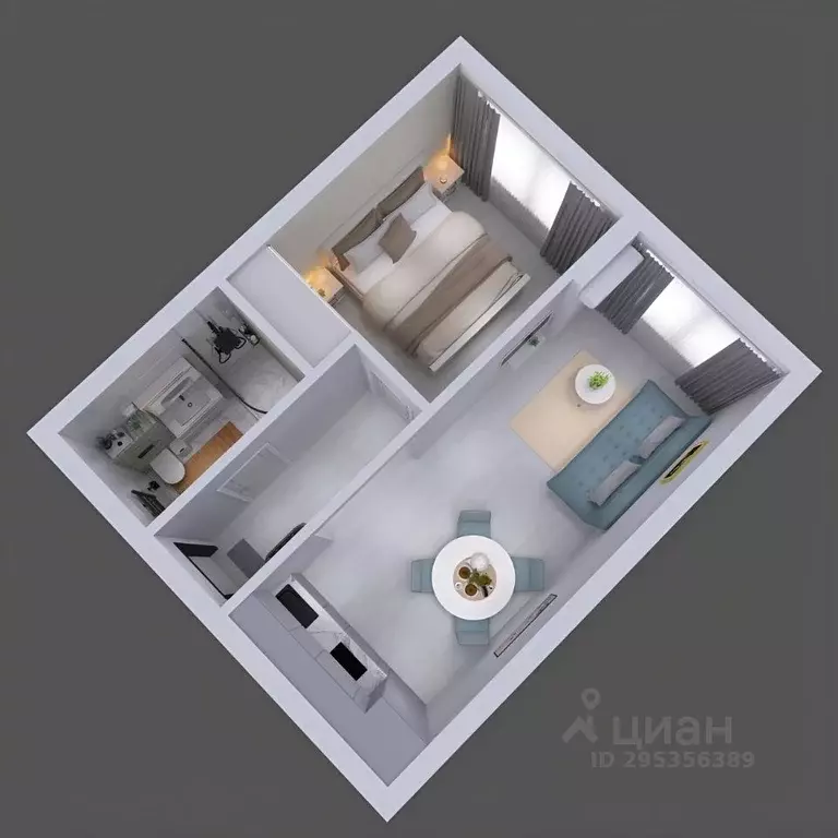 2-к кв. Астраханская область, Астрахань ул. Бехтерева, 2Б (30.1 м) - Фото 2