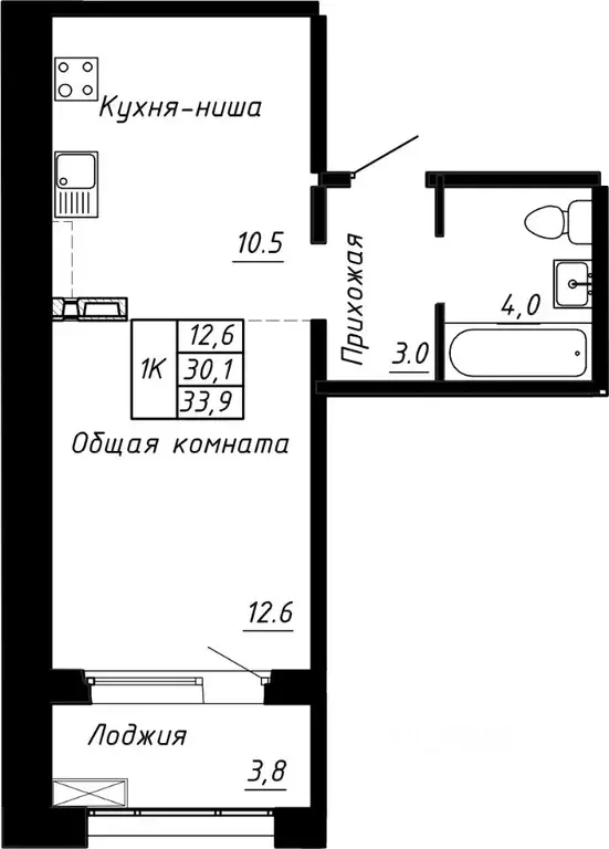 1-к кв. Ленинградская область, Тельмана Тосненский район, Сибирь жилой ... - Фото 1