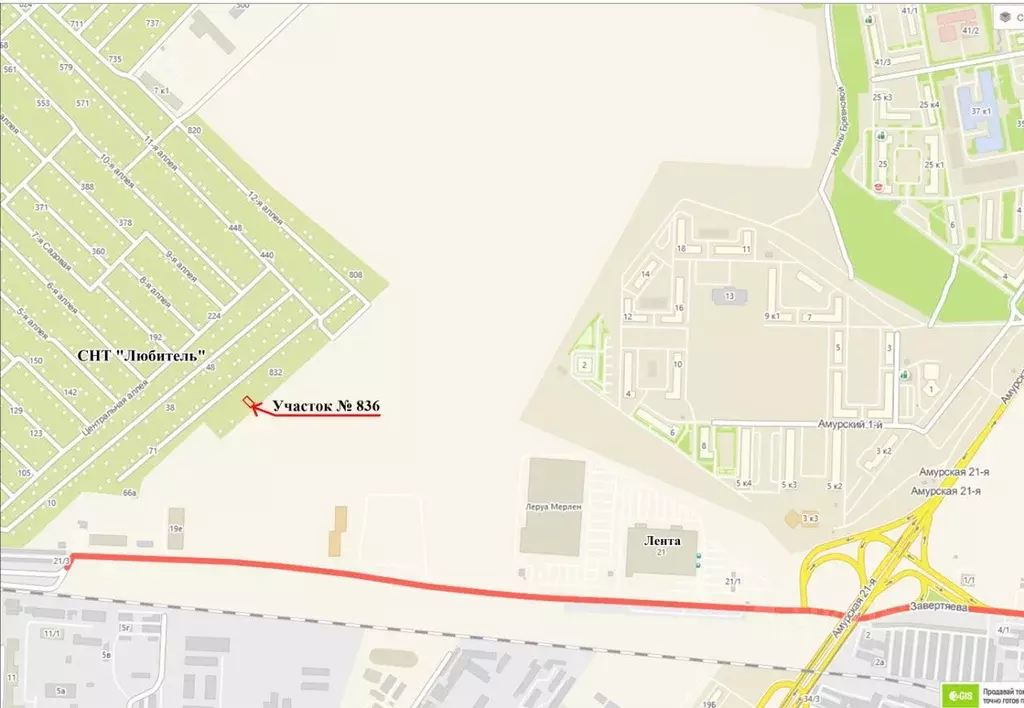 Участок в Омская область, Омск Любитель СНТ,  (7.0 сот.) - Фото 1