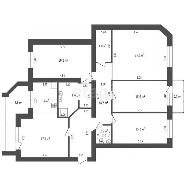 4-к кв. Забайкальский край, Чита ул. Бутина, 70 (136.0 м) - Фото 2