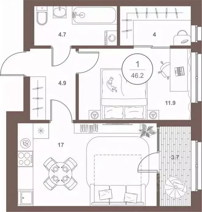 1-к кв. Пензенская область, Пенза Арбеково жилрайон, Дальнее Арбеково ... - Фото 2