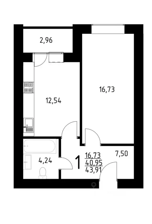 1-к кв. Саратовская область, Энгельс Одесская ул., 87 (43.91 м) - Фото 0