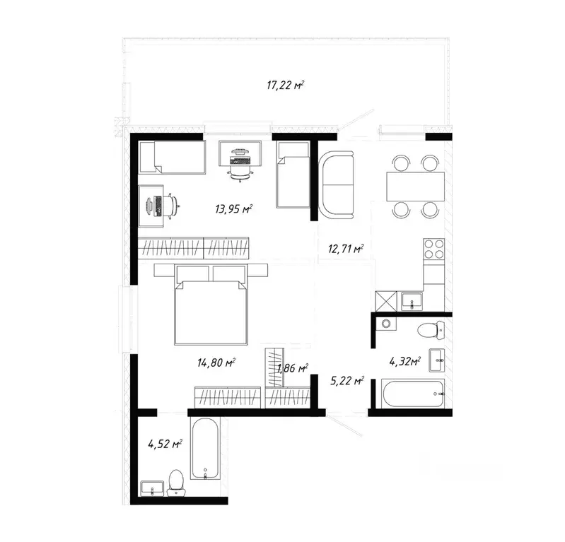 3-к кв. Иркутская область, Иркутск Правобережный округ, Кино жилой ... - Фото 2