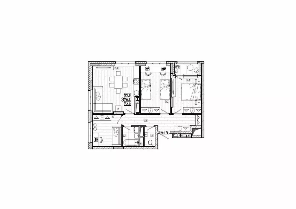 3-комнатная квартира: Дзержинск, улица Маяковского, 35Б (72 м) - Фото 0