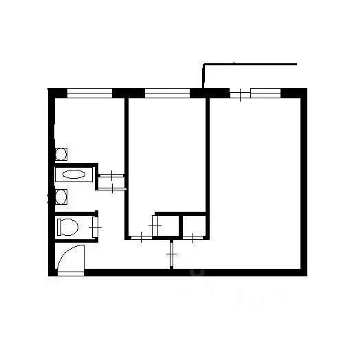 2-к кв. Москва Загородное ш., 6К1 (45.0 м) - Фото 2