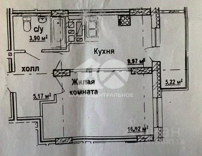 1-к кв. Новосибирская область, Новосибирск Красный просп., 173/1 (35.9 ... - Фото 2