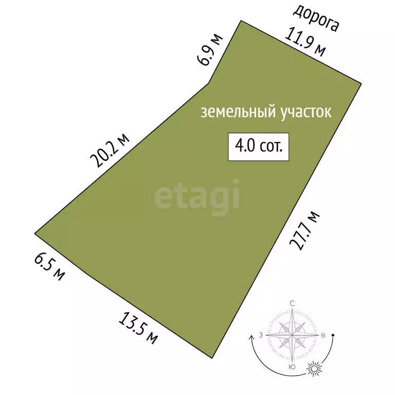 Участок в Тюмень, СНТ Берёзовая Роща, Еловая улица (4 м) - Фото 1