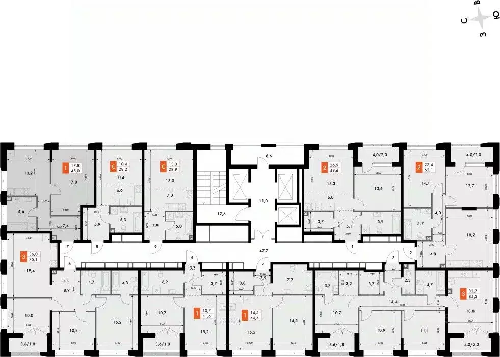 1-к кв. Нижегородская область, Нижний Новгород Черниговская ул. (45.0 ... - Фото 1