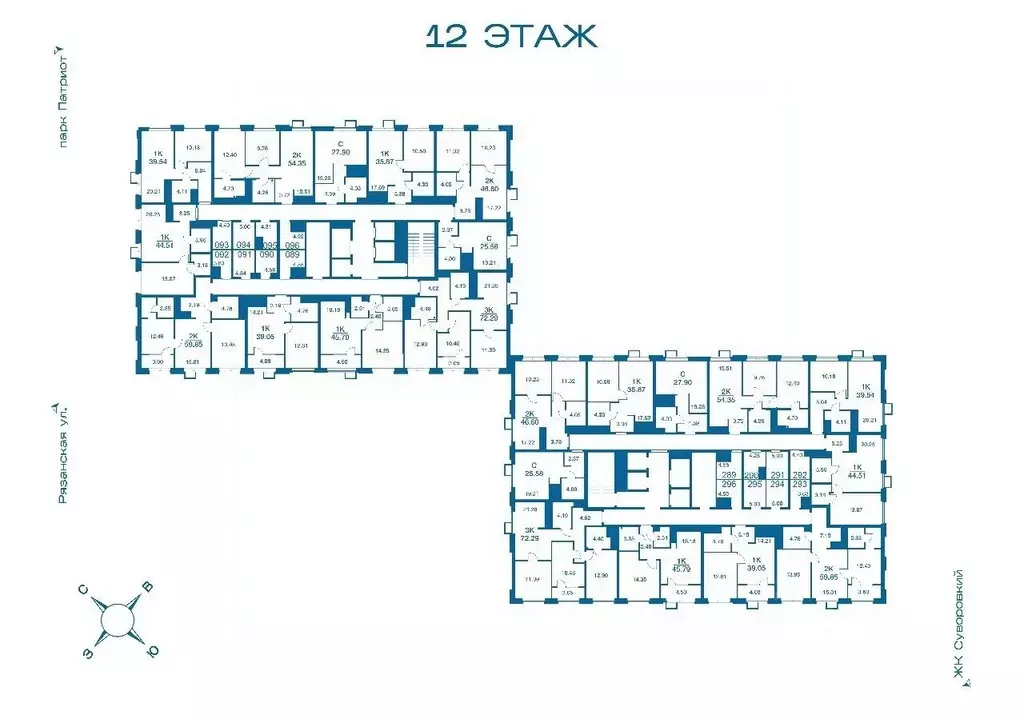 1-к кв. Тульская область, Тула Рязанская ул. (44.51 м) - Фото 1