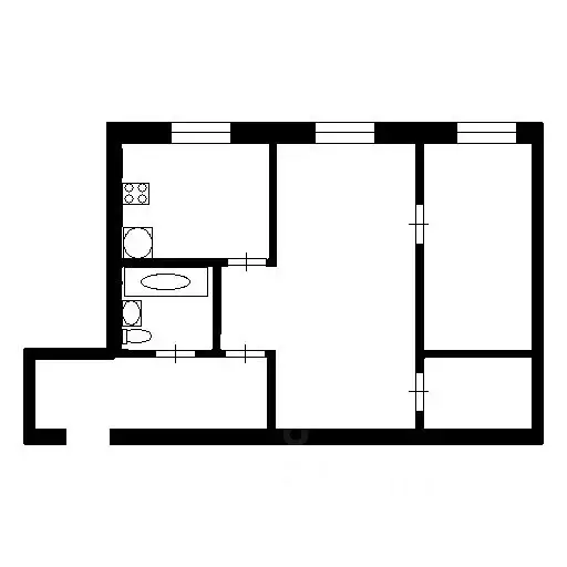 2-к кв. Татарстан, Альметьевск ул. Лермонтова, 53 (45.6 м) - Фото 1