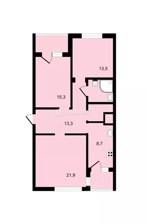 3-к кв. Москва Осенняя ул., 4К1 (79.6 м) - Фото 1