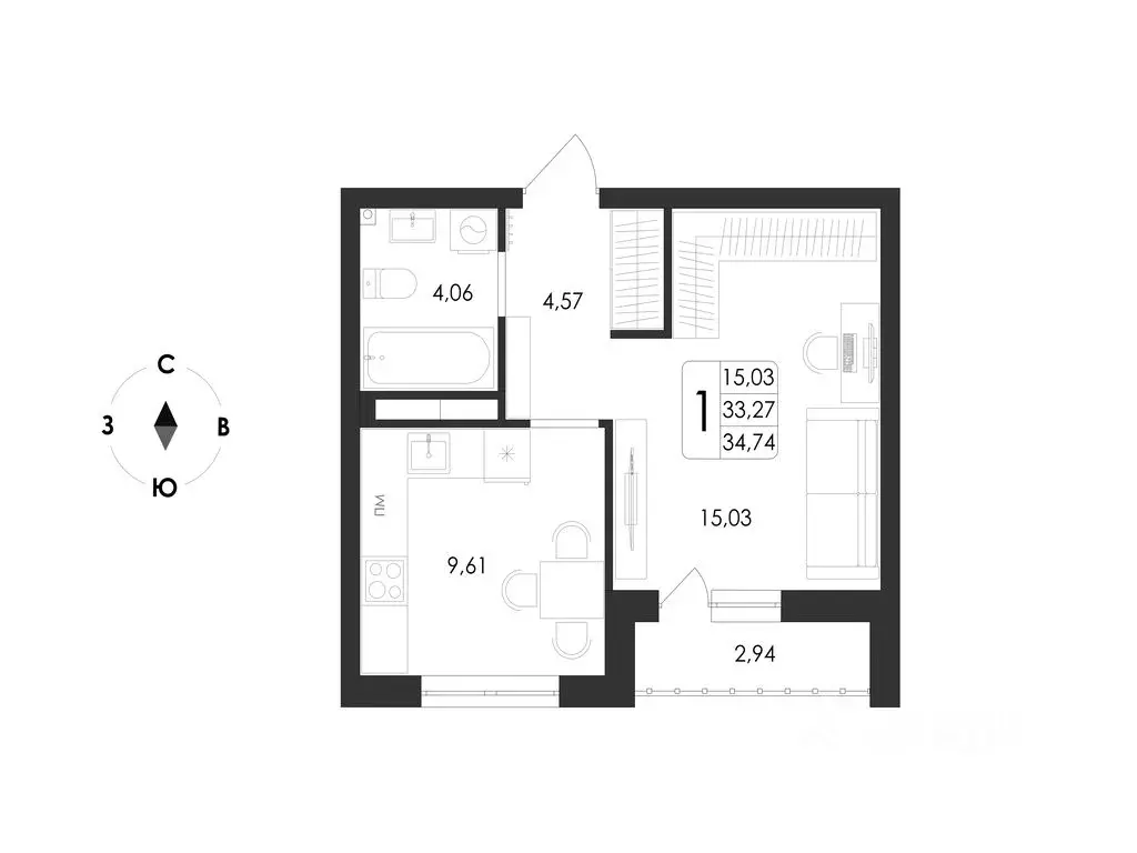 1-к кв. Воронежская область, Воронеж Первое Мая мкр, Май жилой ... - Фото 1