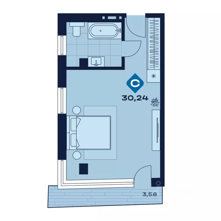 1-к кв. Свердловская область, Сысерть апарт-отель Панорама тер.,  ... - Фото 1