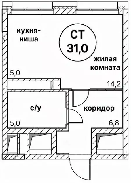 1-к кв. Нижегородская область, Нижний Новгород Мещерское Озеро ... - Фото 1