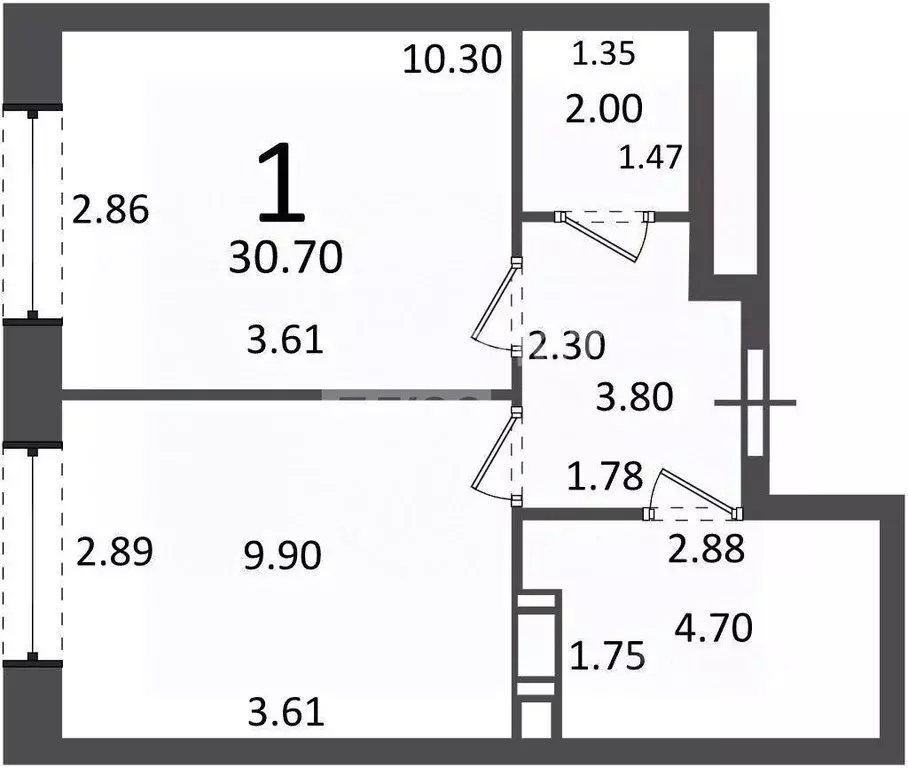 1-к кв. Москва Сосенское поселение, просп. Куприна, 30к1 (30.4 м) - Фото 2
