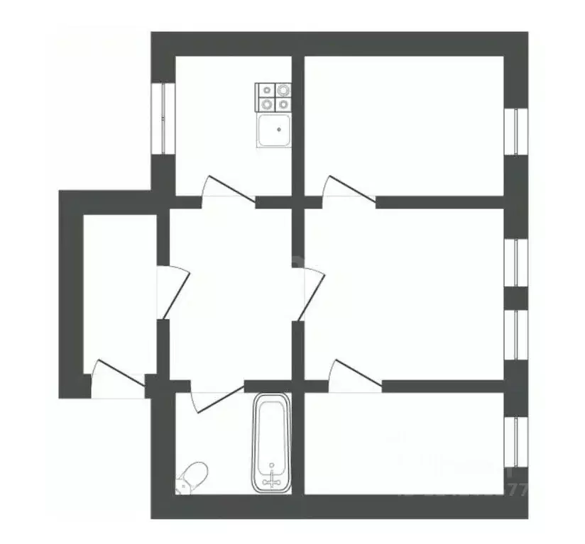 Дом в Воронежская область, Борисоглебск Юбилейная ул., 46 (65 м) - Фото 1