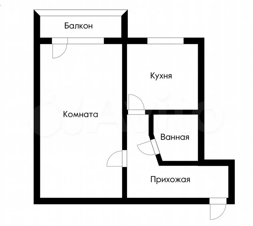 1-к. квартира, 31 м, 4/5 эт. - Фото 0