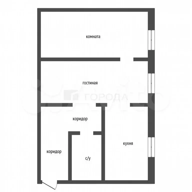 2-к. квартира, 43,7 м, 5/5 эт. - Фото 1