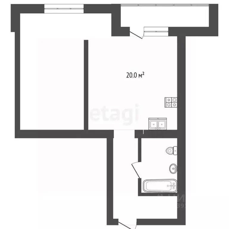 1-к кв. Тюменская область, Тюмень ул. Василия Гольцова, 10 (56.4 м) - Фото 2
