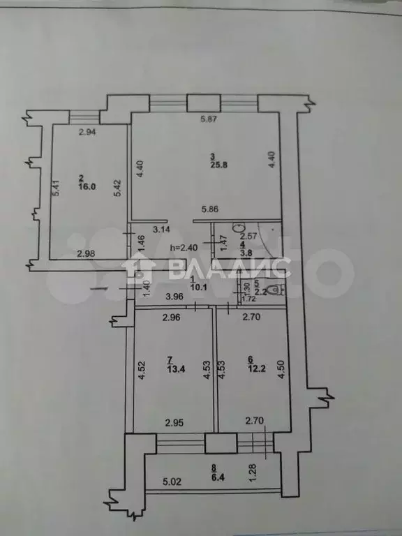 3-к. квартира, 83,5 м, 2/9 эт. - Фото 0