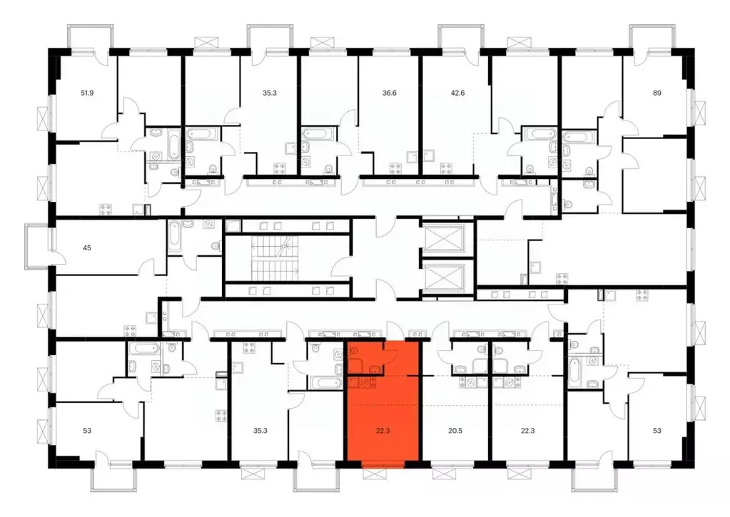 Студия Татарстан, Казань Нокса Парк жилой комплекс, 8 (22.3 м) - Фото 1