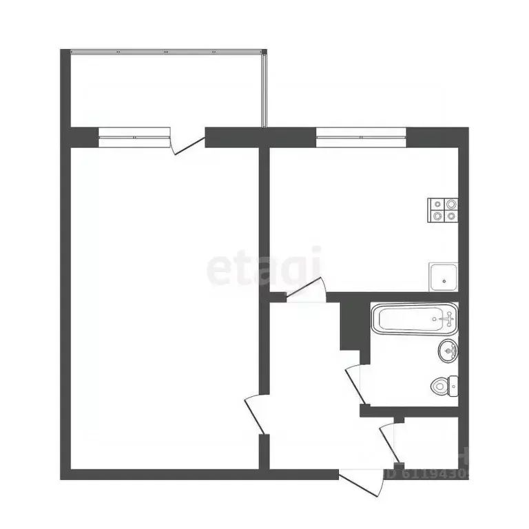 1-к кв. Мордовия, Саранск ул. Пушкина, 48А (37.1 м) - Фото 2
