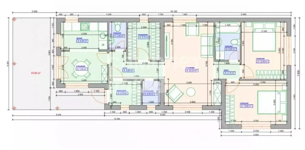 Дом в Московская область, Одинцовский городской округ, д. Глазынино 45 ... - Фото 2