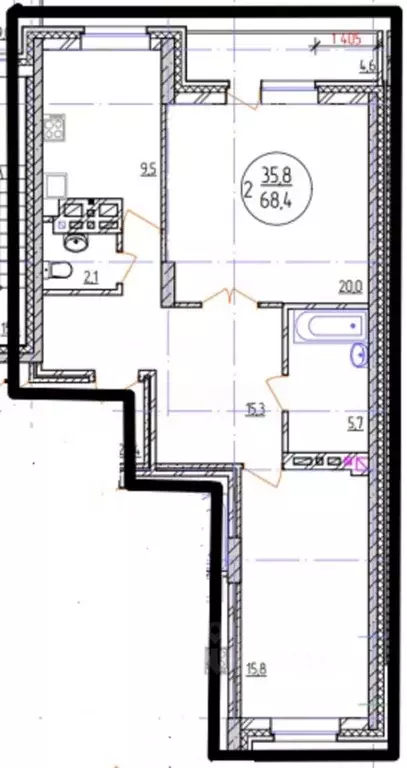 3-к кв. Новосибирская область, Новосибирск ул. Дуси Ковальчук, 244 ... - Фото 2