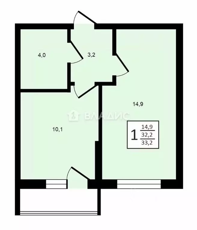 1-к кв. Краснодарский край, Краснодар ул. Имени Героя Ростовского, 8к3 ... - Фото 1