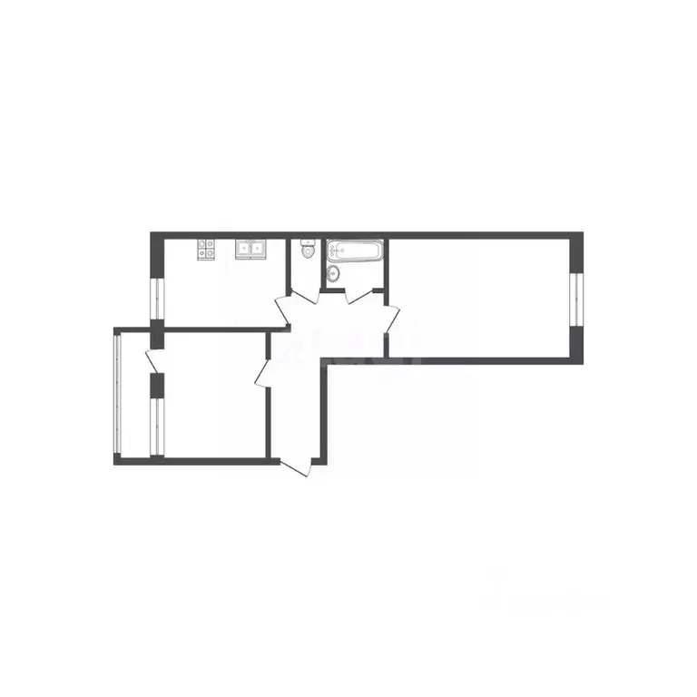 2-к кв. Белгородская область, Белгород Молодежная ул., 14 (59.0 м) - Фото 2