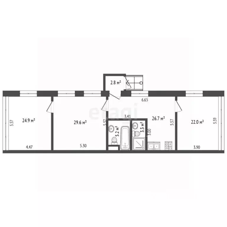 3-к кв. Крым, Ялта ул. Тимирязева, 39Б (114.5 м) - Фото 0