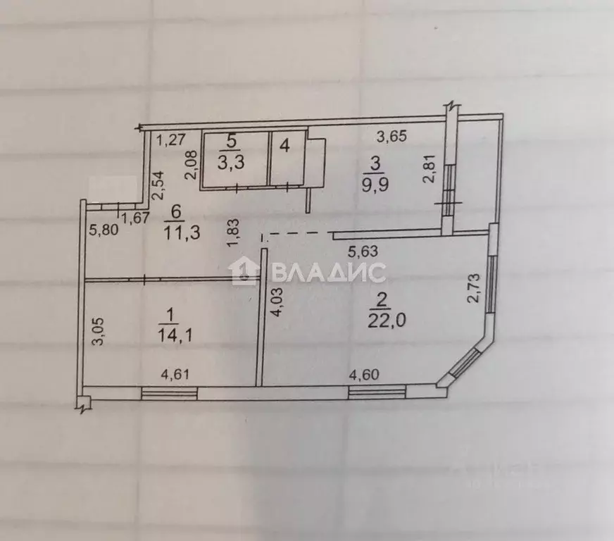 2-к кв. Карелия, Петрозаводск ул. Лизы Чайкиной, 14к1 (62.3 м) - Фото 1