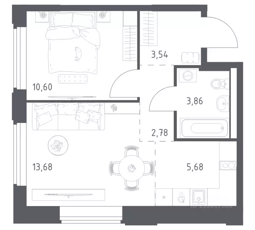 1-к кв. Московская область, Королев Юбилейный мкр, Космический Квартал ... - Фото 1
