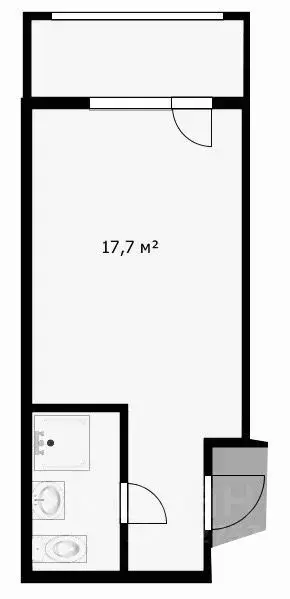 Студия Приморский край, Владивосток ул. Адмирала Смирнова, 18 (18.0 м) - Фото 1