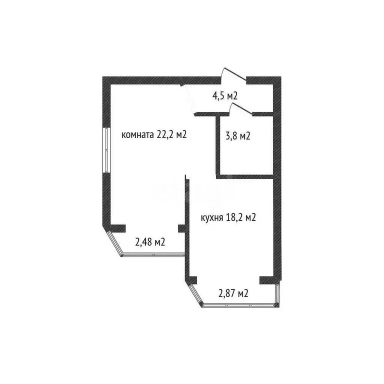 1-комнатная квартира: Новороссийск, улица Чайковского, 10А (48.7 м) - Фото 1