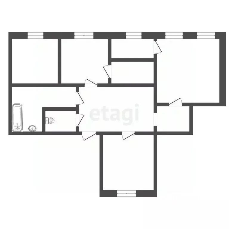 1-к кв. Вологодская область, Харовск ул. Кирова, 5 (68.3 м) - Фото 2