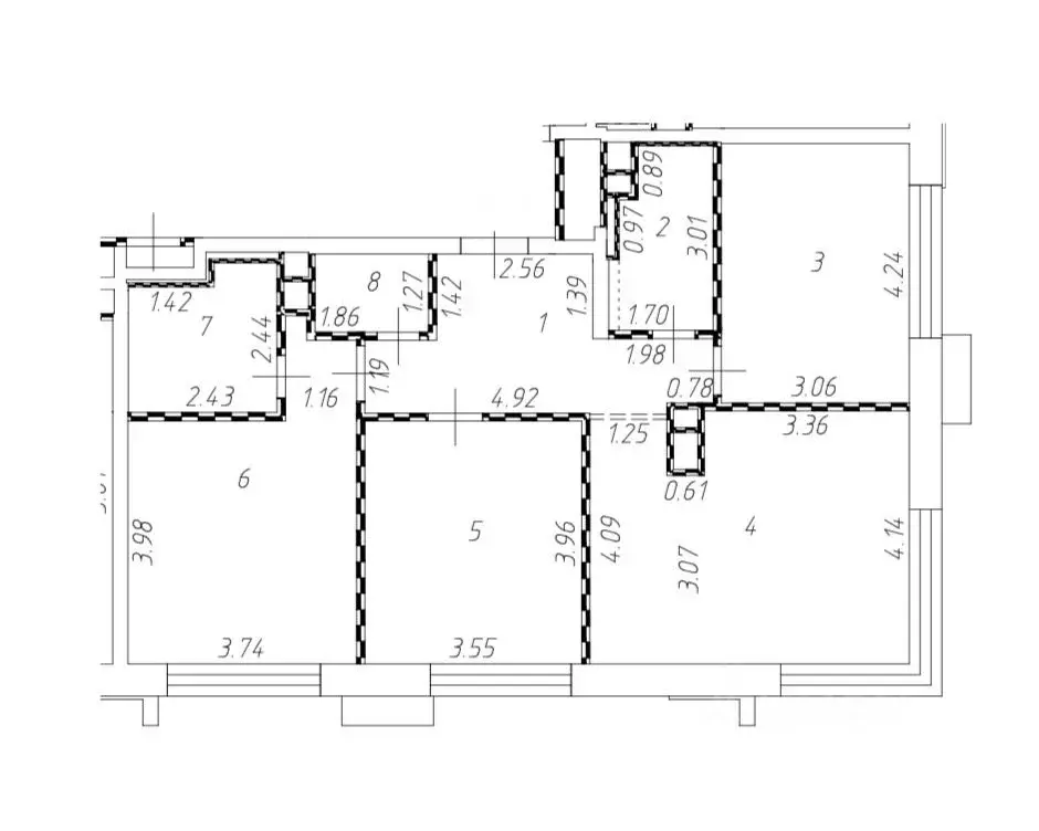 3-к кв. Москва Жилой комплекс остров, 5-й кв-л, 2 (87.2 м) - Фото 1