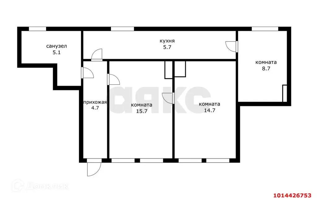 Продаётся 3-к квартира, 52.4 м - Фото 1