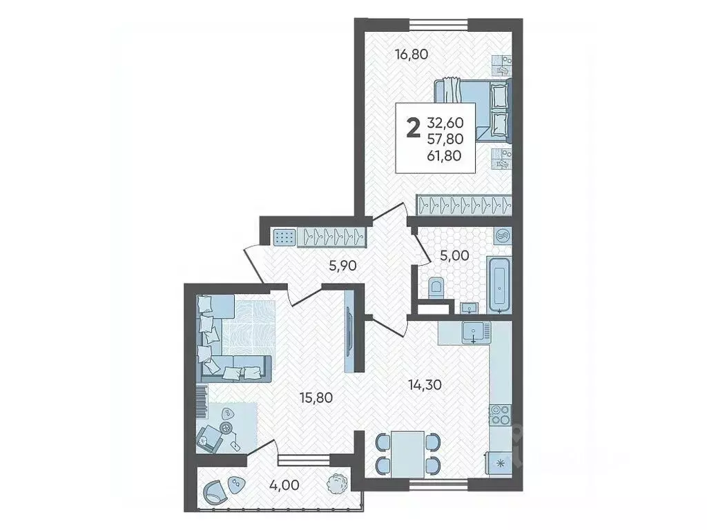 2-к кв. Краснодарский край, Сочи городской округ Горный Квартал жилой ... - Фото 1
