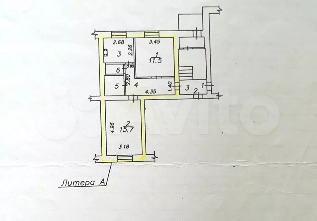 2-к. квартира, 45 м, 1/3 эт. - Фото 0