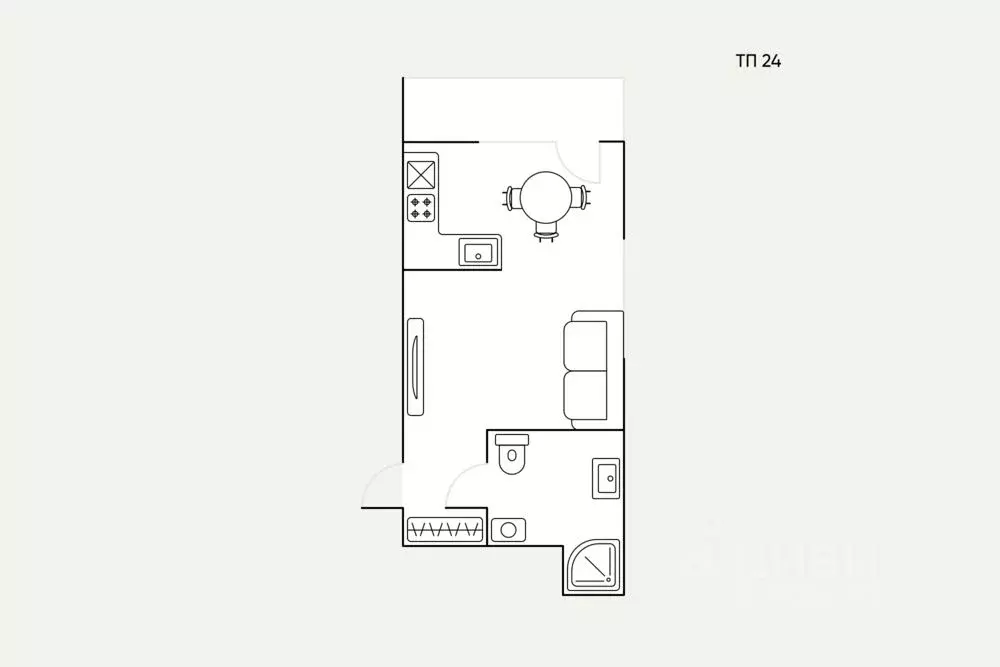 Студия Москва ш. Энтузиастов, 3к1 (32.0 м) - Фото 2