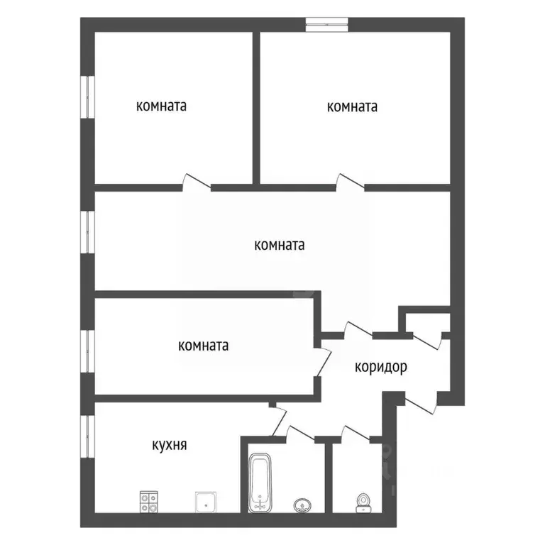 4-к кв. Воронежская область, Воронеж Волгоградская ул., 1к2 (60.6 м) - Фото 1