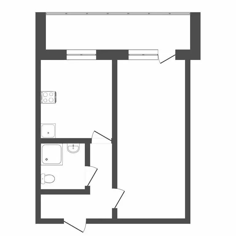 1-комнатная квартира: Тюмень, Западносибирская улица, 18к1 (35.6 м) - Фото 0