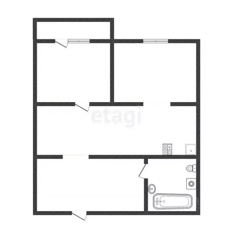 2-к кв. Иркутская область, Иркутск Байкальская ул., 317 (46.5 м) - Фото 1