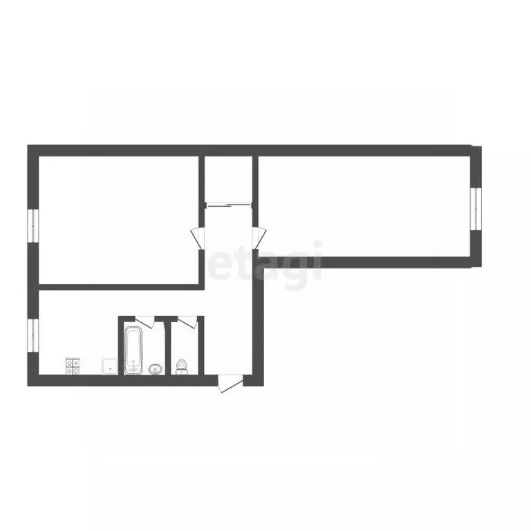 2-к кв. Крым, Симферополь ул. Киевская (48.3 м) - Фото 2